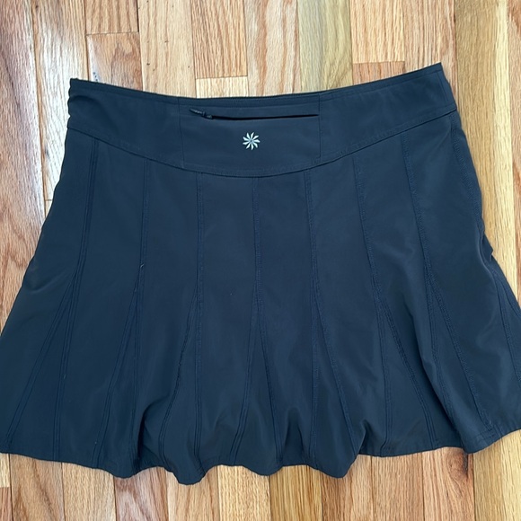 ATHLETA WOMENS DARK GRAY WEAR ABOUT SKORT SKIRT SIZE 10 SIDE ZIPPER ATHLETIC - Picture 6 of 7